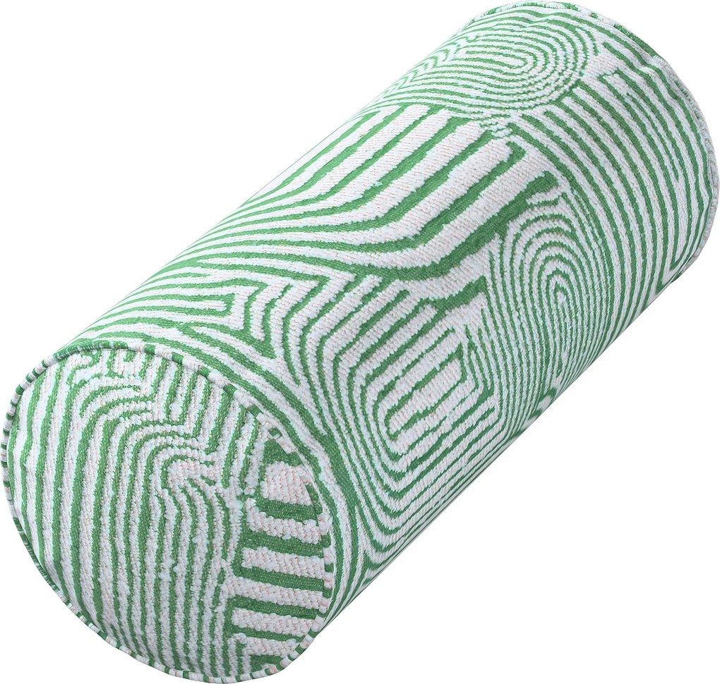 Poťah na valček Ektorp farba produktu zelená látka zapletaná, vzorované