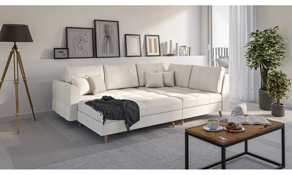 Krémovobiela podnožka Ariella – Ropez