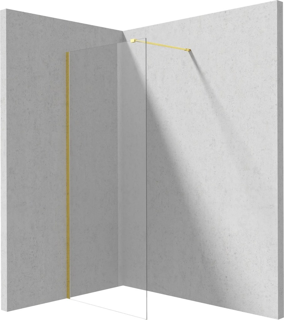 Deante Sprchová zastena Walk-in Prizma – KTJ Z37P 70 cm, zlatá - bez vaničky