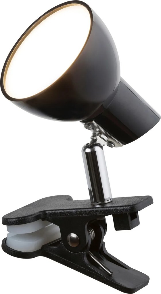 Rabalux NOAH LED lampička s klipom 5W | 360lm | 3000K - čierna