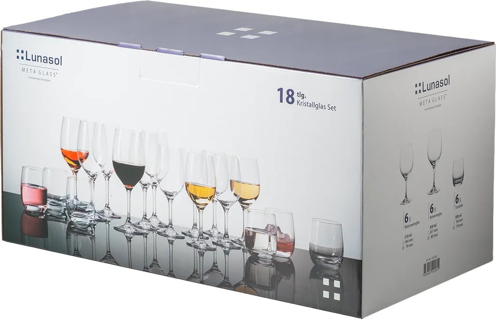 Štartovací set pohárov 18 ks - Anno Premium Glas Lunasol - 322102