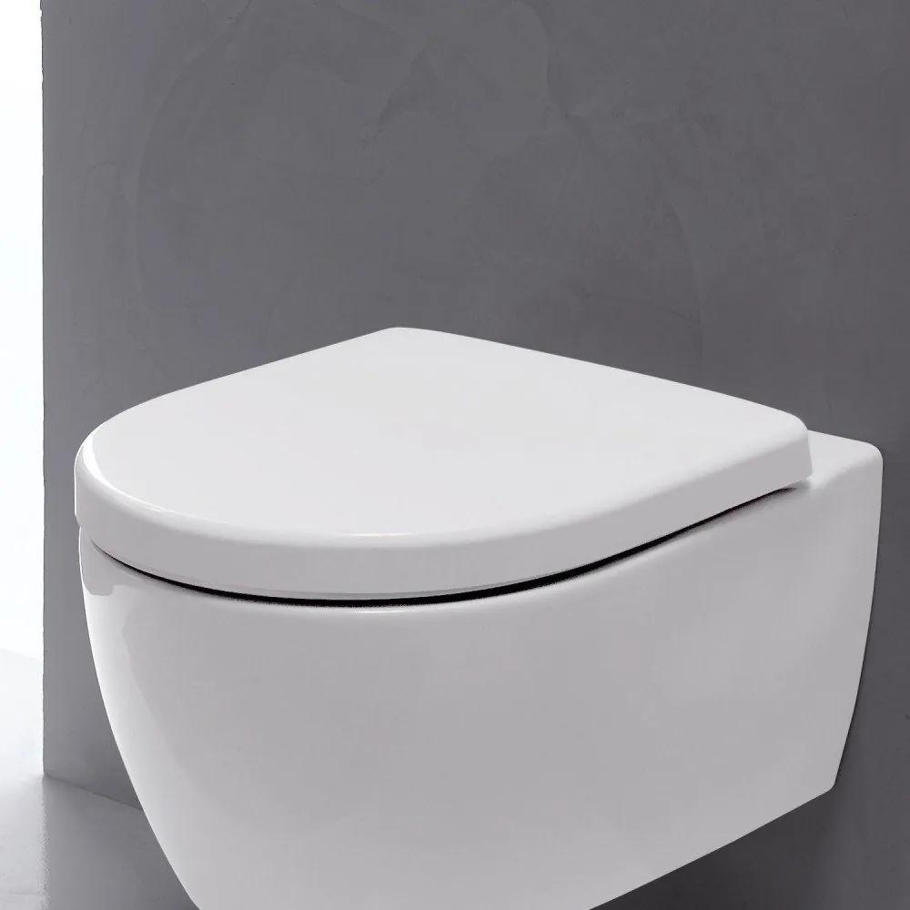 GEBERIT iCon WC sedátko s automatickým pozvoľným sklápaním - Softclose, z Duroplastu, biela, 574130000