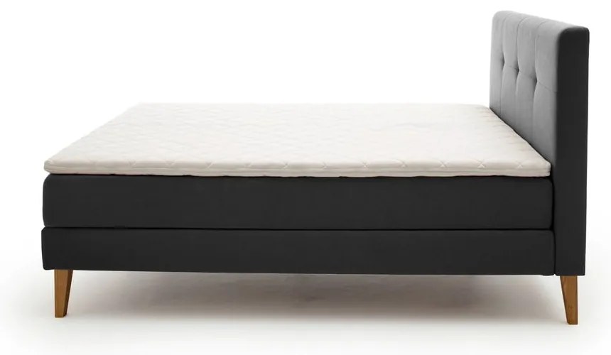 Antracitová boxspring posteľ 180x200 cm Stockholm – Meise Möbel