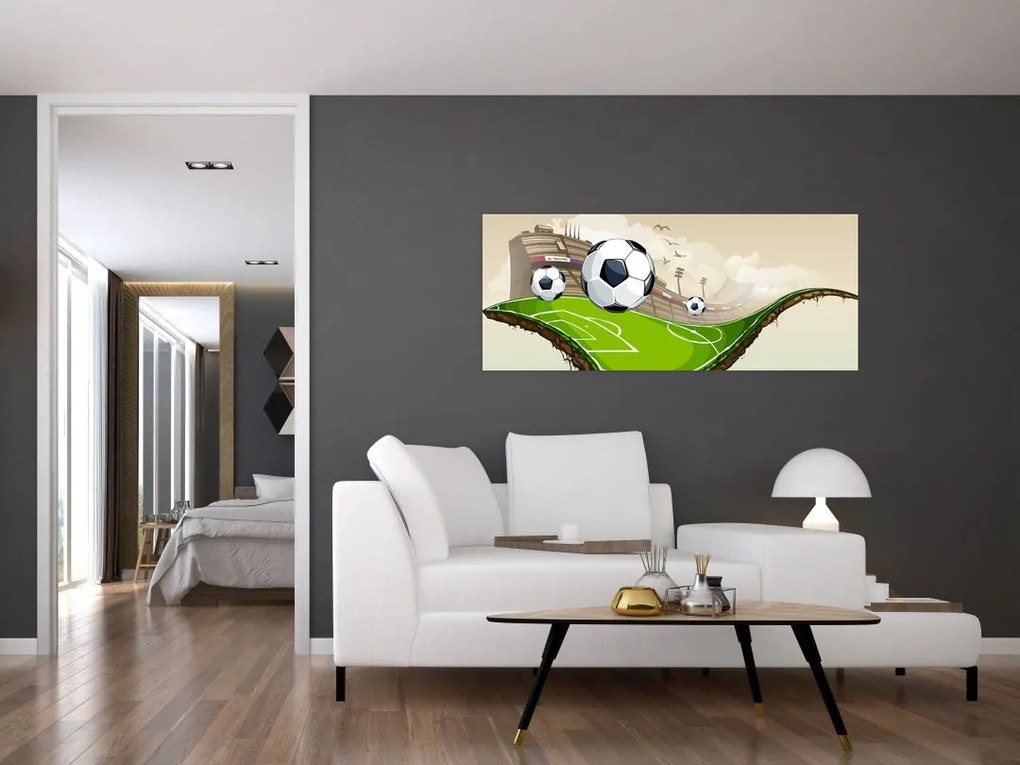 Obraz - Futbalové ihrisko (120x50 cm)