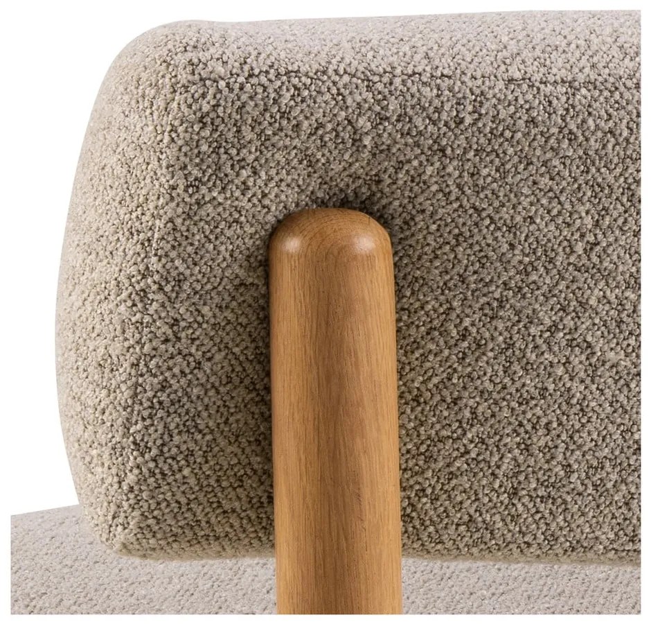 Béžové kreslo z textílie buklé Burley – Actona