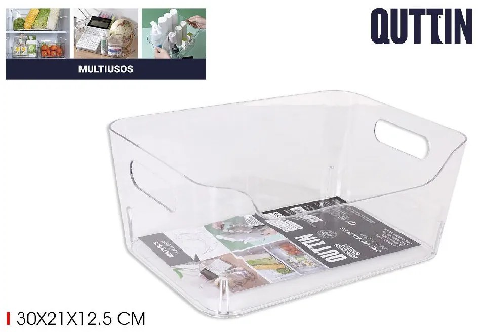 Organizér transparentný, so zníženou prednou hranou QUTTIN - 32 x 21 x 12,5 cm (7 l)
