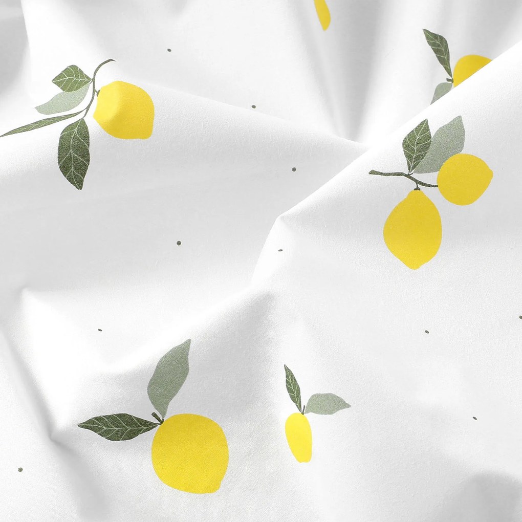 Goldea oválny obrus 100% bavlnené plátno - citróny 140 x 220 cm