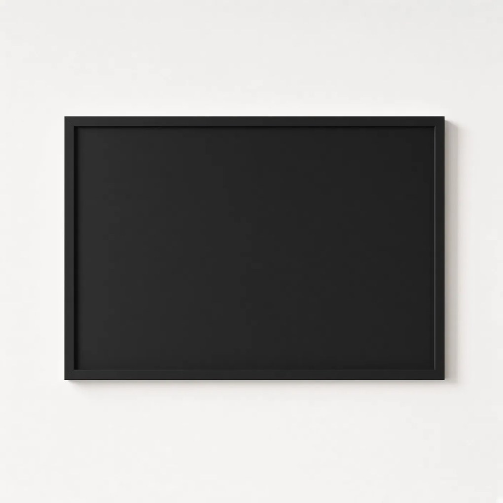 Toptabule.sk Čierna kriedová tabuľa v čiernom drevenom ráme COLOR 100x200 cm