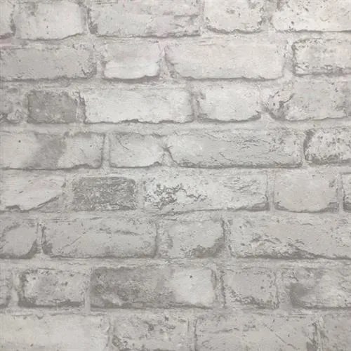 Vliesové tapety na stenu PL81165-14, rozmer 10,05 m x 0,53 cm, tehly svetlo sivé, IMPOL TRADE