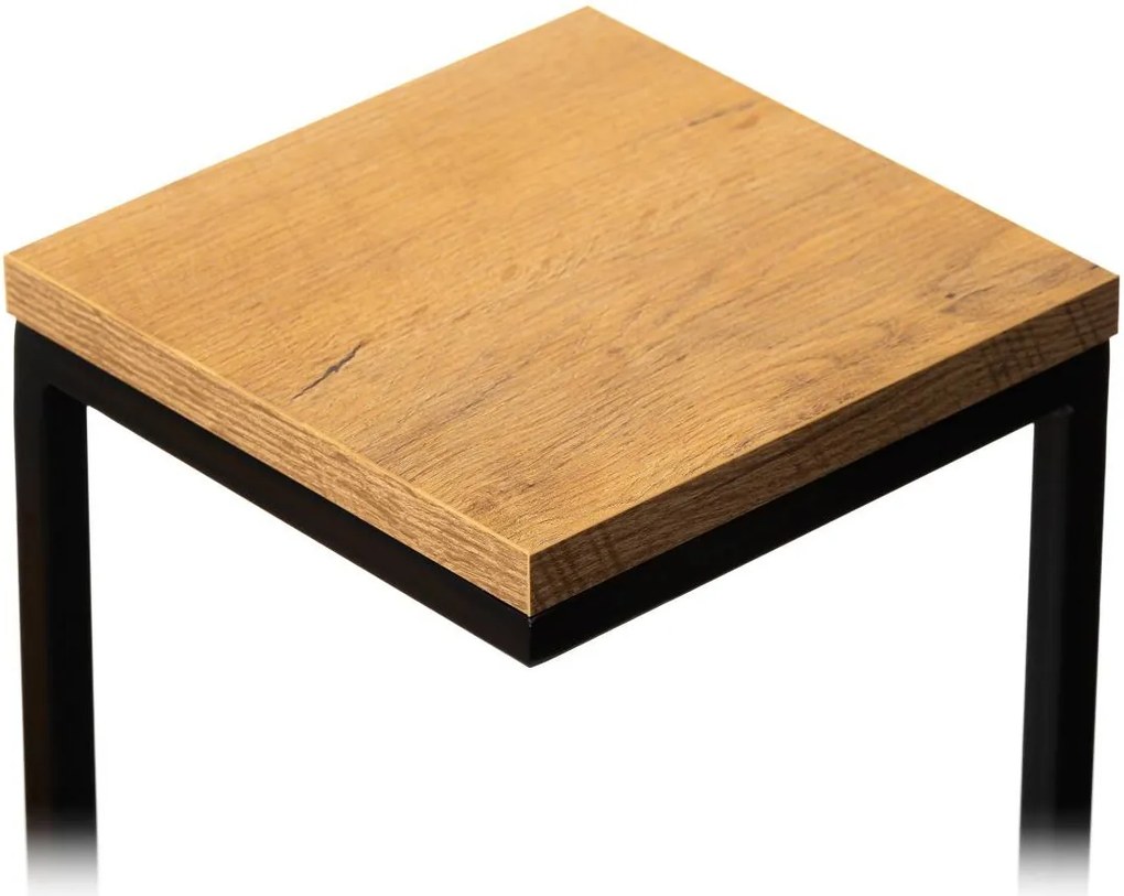 STOJAN NA KVETINÁČ KASKADA 79X40X40 CM ČIERNA/HNEDÁ