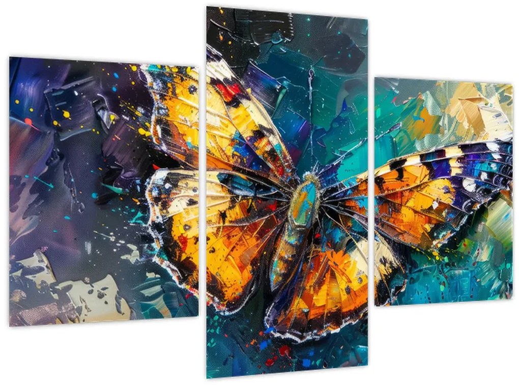 Obraz - Motýľ, olejomaľba (90x60 cm)