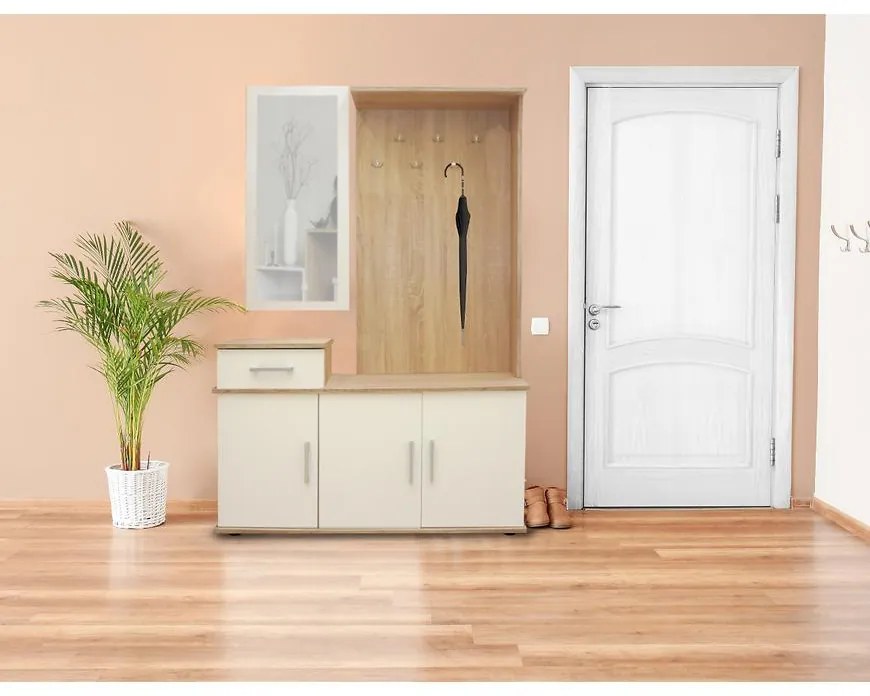 Predsieňový nábytok Gerber dub sonoma/biela