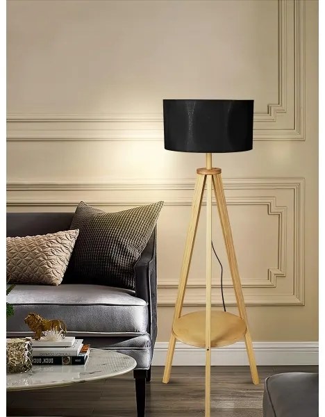 Stojacia lampa 1xE27/40W/230V čierna