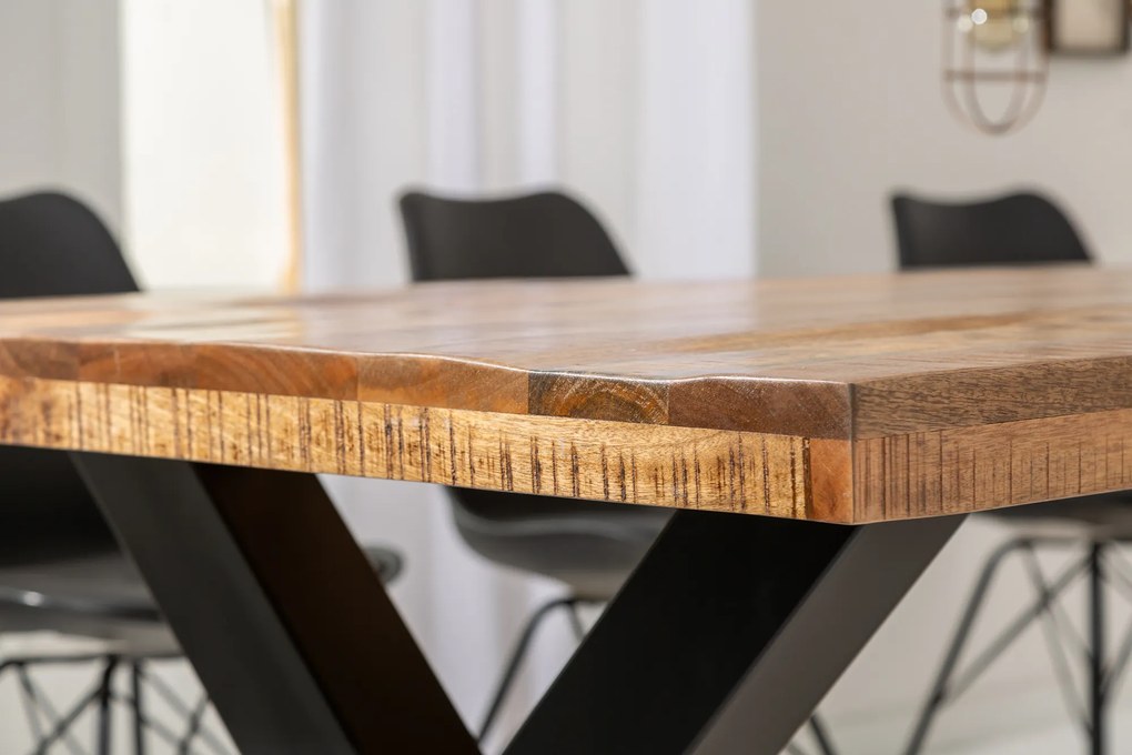 Jedálenský stôl Iron Craft 200cm mango natural 70mm