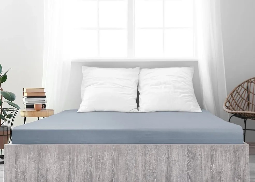 Jersey plachta z mako bavlny LUXORA 90x200 cm svetlosivá