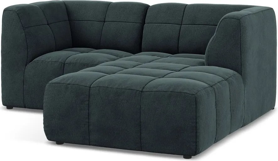 Modrá zamatová rohová pohovka (pravý roh/s leňoškou) Aloha – Makamii