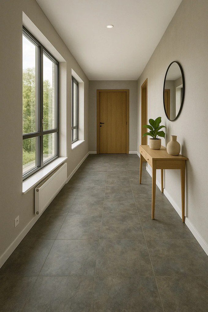 Beaulieu International Group, PVC podlaha - lino Texo 2321, na mieru, šíře 2m,3m,4m, šedá, filc, chodba / predsieň