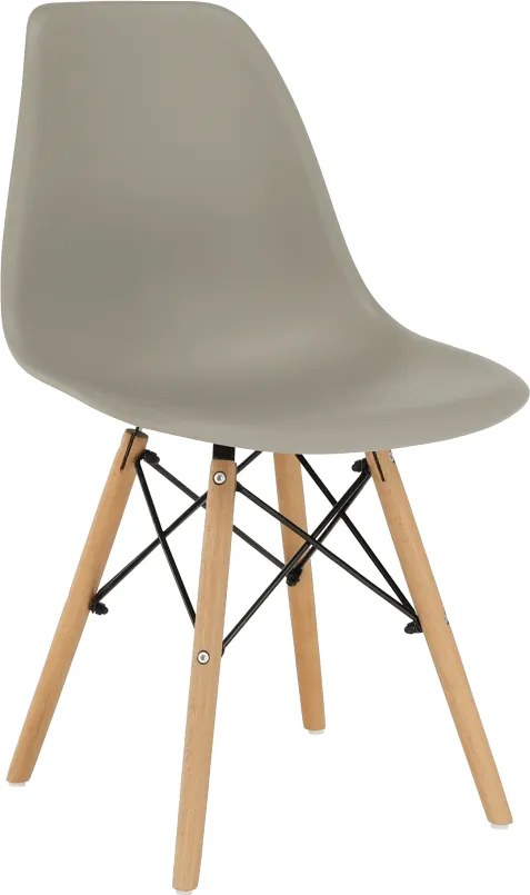 Stolička, teplá sivá/buk, CINKLA 3 NEW