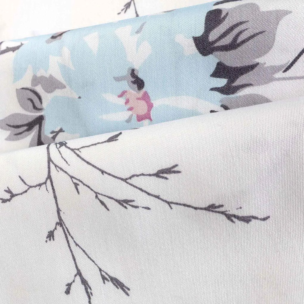 SATÉNOVÉ OBLIEČKY GARDENYA EXCLUSIVE 200X220 CM, 2KS 70X80 CM KVETY