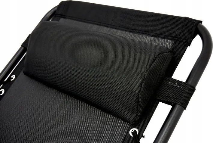 TRENDIE Záhradné ležadlo čierne