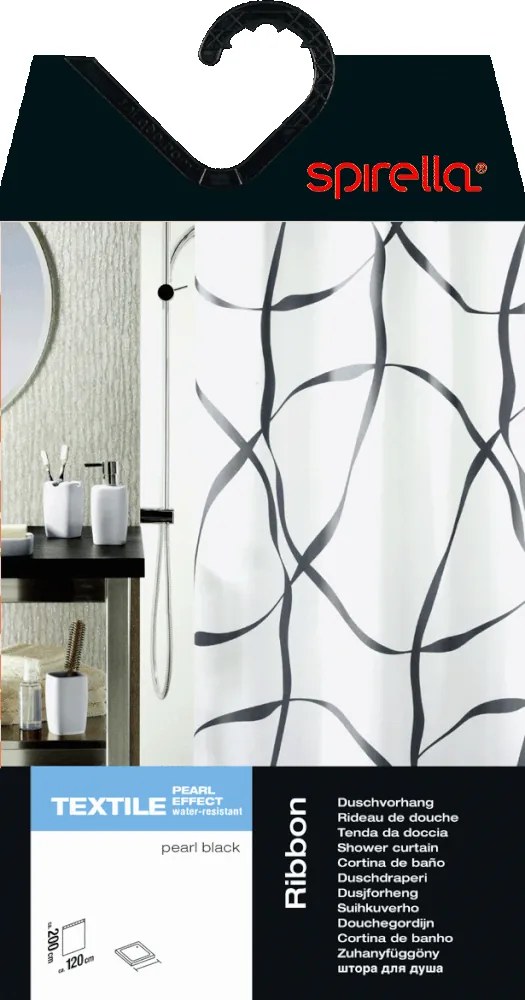 Sprchový záves 180x200 cm Ribbon – Spirella