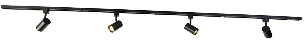 Moderný koľajnicový systém so 4 bodovými svetlami čierny 1-fázový - Iconic Yade
