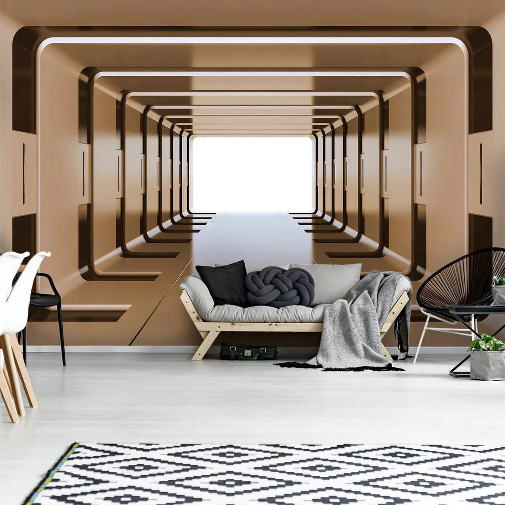 Fototapeta - 3D tunel (254x184 cm)