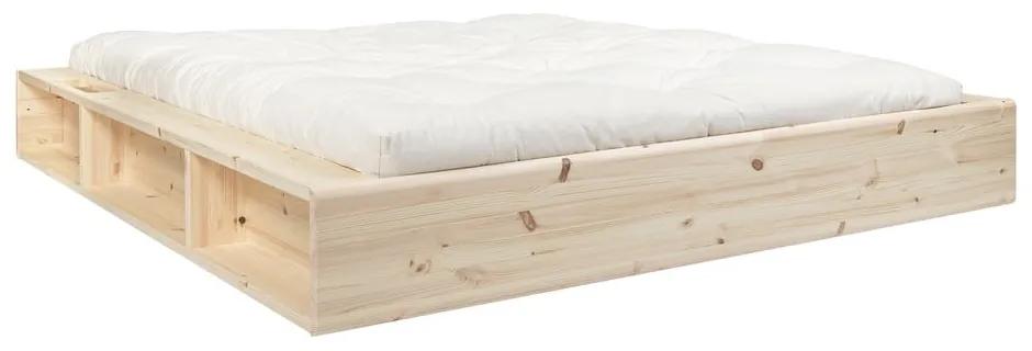 Dvojlôžková posteľ z masívneho dreva s úložným priestorom a futonomDouble Latex Mat Karup Design, 160 x 200 cm