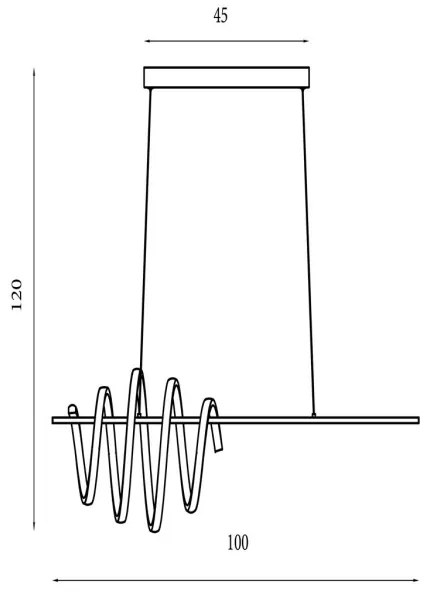 Searchlight 22510BK - stlmiteľný LED luster na lankách SWORD LED/40W/230V 3000K