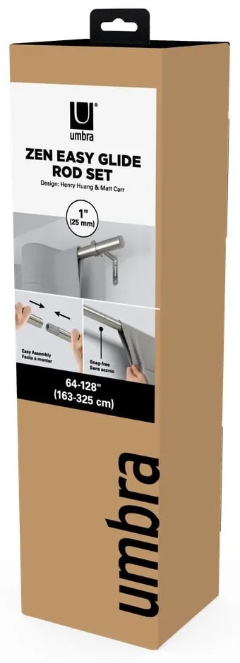 Oceľová roztiahnuteľná garniža 163 - 325 cm Zen – Umbra