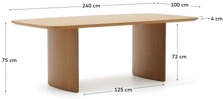 LITTO OAK jedálenský stôl 240 x 100 cm