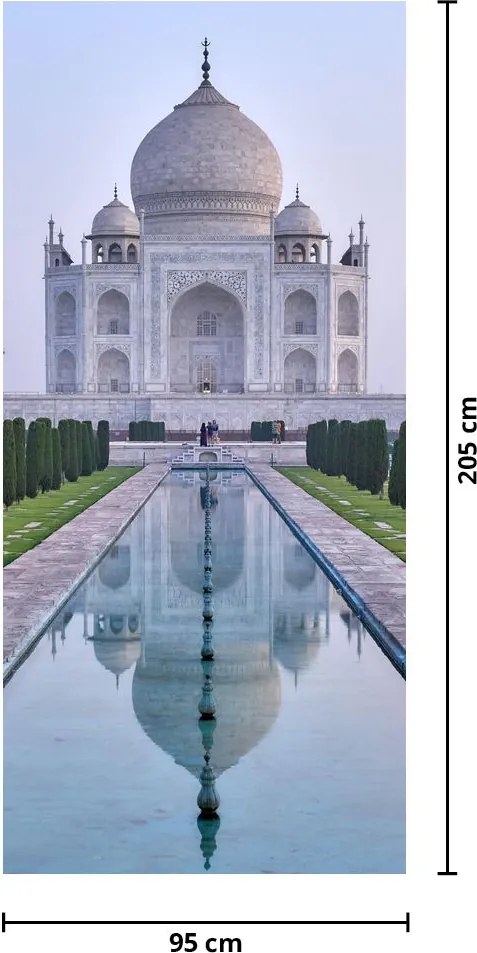 Fototapeta na dvere - Taj Mahal za východu slnka (95x205cm)