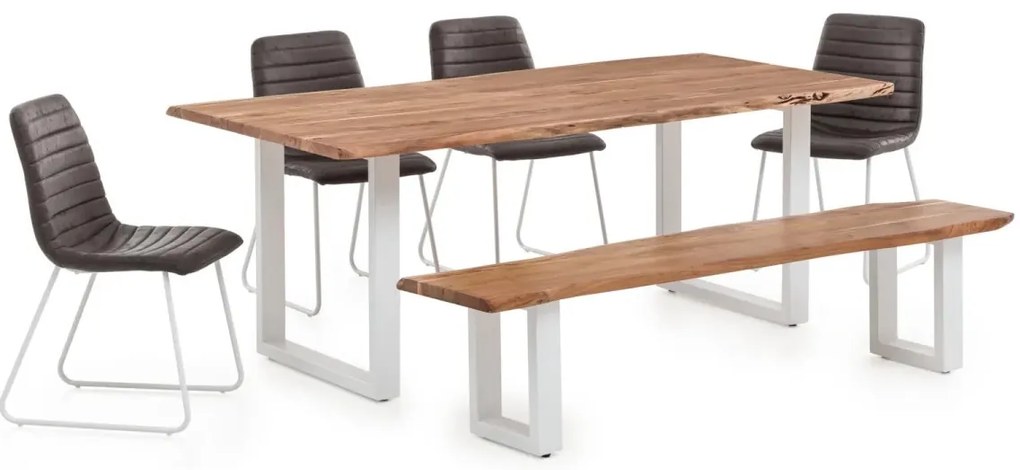 furniture-nabytek.cz - Masivní lavice Bullwer z palisandru, lakovaná, hnědá – 160×40 cm