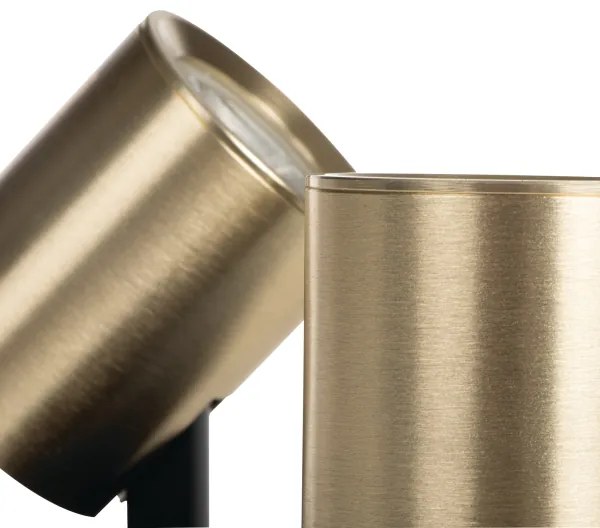 Kanlux 38962 - Bodové svietidlo LAURIN 3xGU10/10W/230V mosadz/čierna