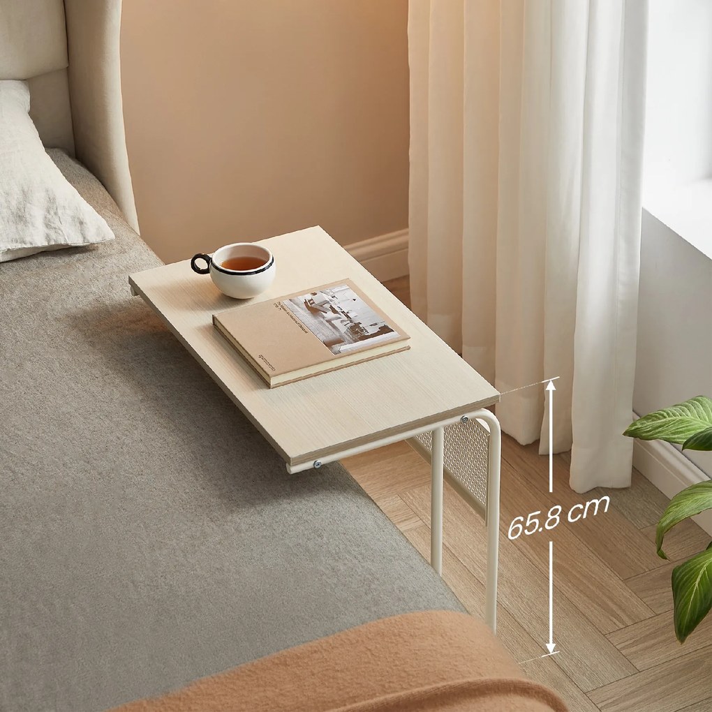 Príručný stolík na kolieskach MIREZO 55x33cm, béžový