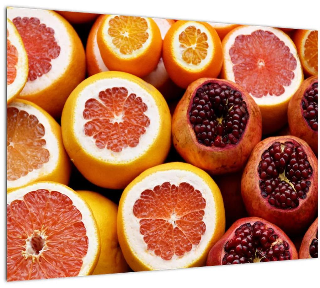 Obraz pomarančov a granátových jabĺk (70x50 cm)