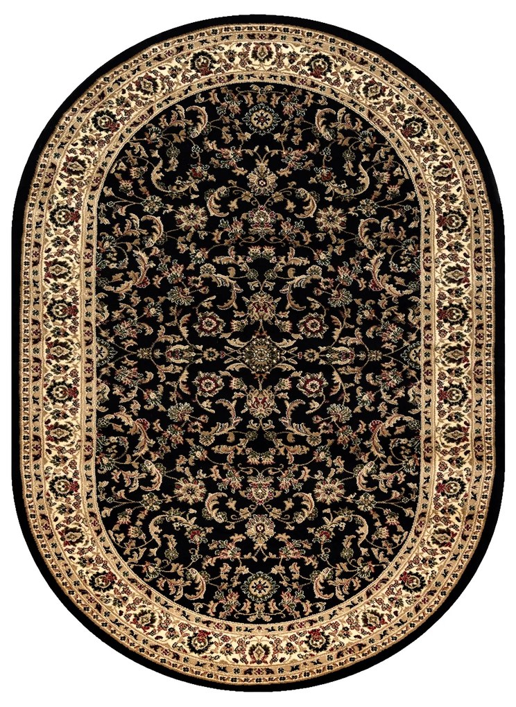 Koberec ROYAL ADR ovál model 1745 čierny