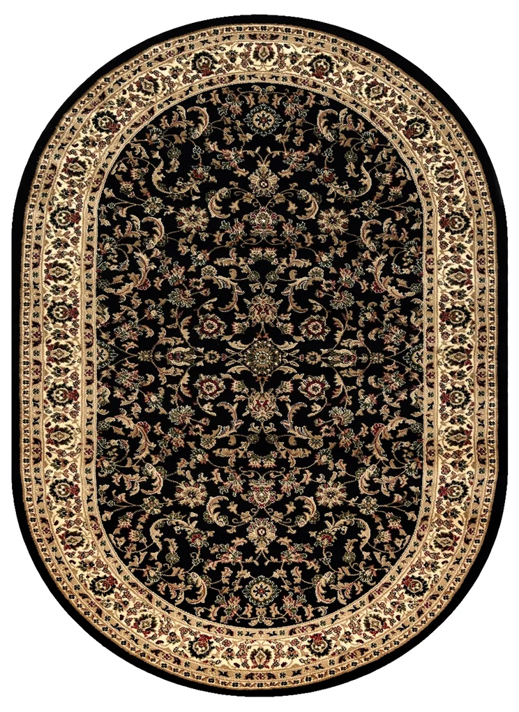 Koberec ROYAL ADR ovál model 1745 čierny