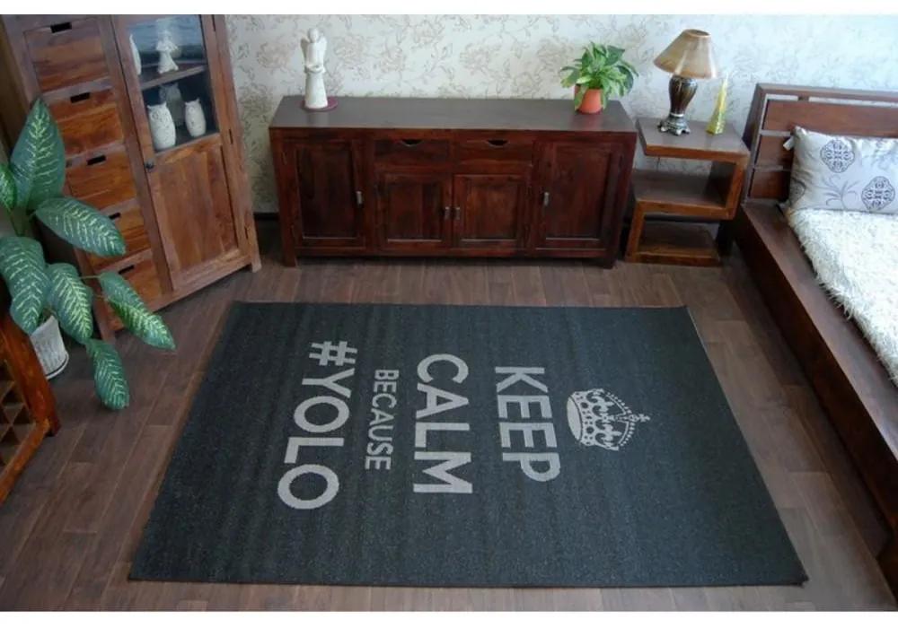 Kusový koberec Calm čierny 160x230cm