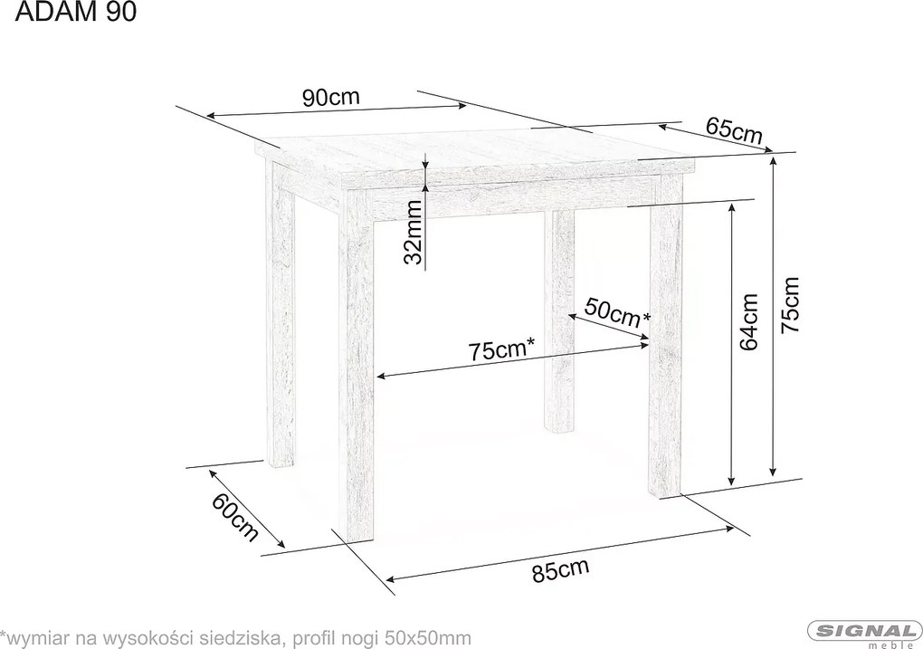 SI Stôl Adam 90