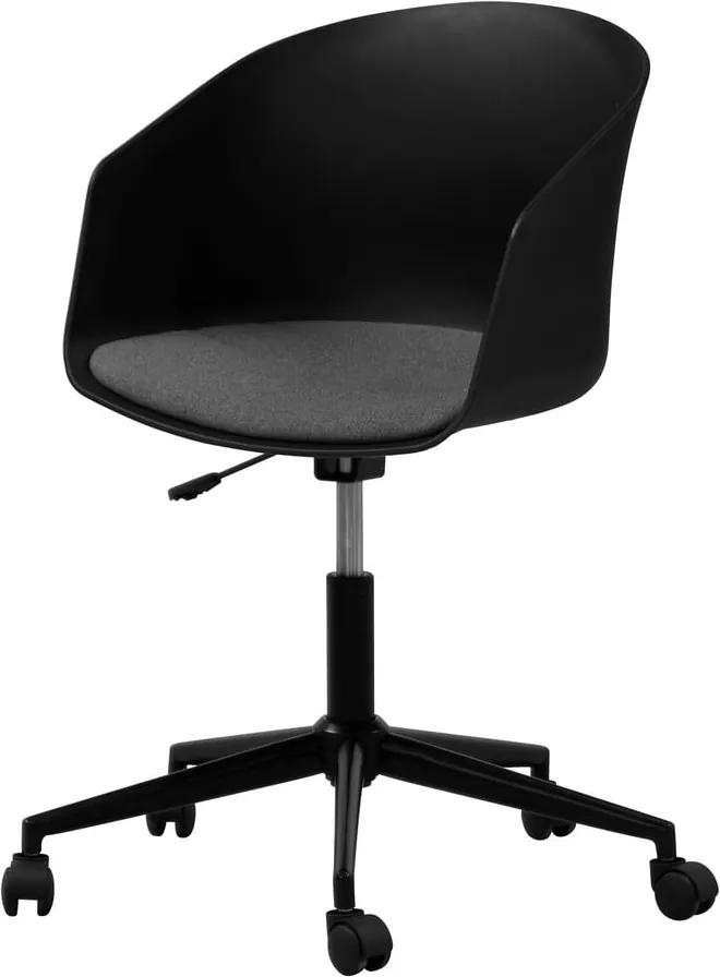 Čierna kancelárska stolička na kolieskach Interstil MOON