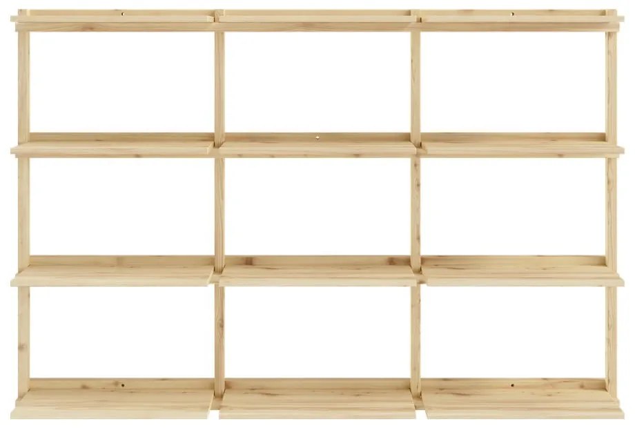 Nástenná knižnica z borovicového dreva v prírodnej farbe 192x127 cm Groove – Karup Design