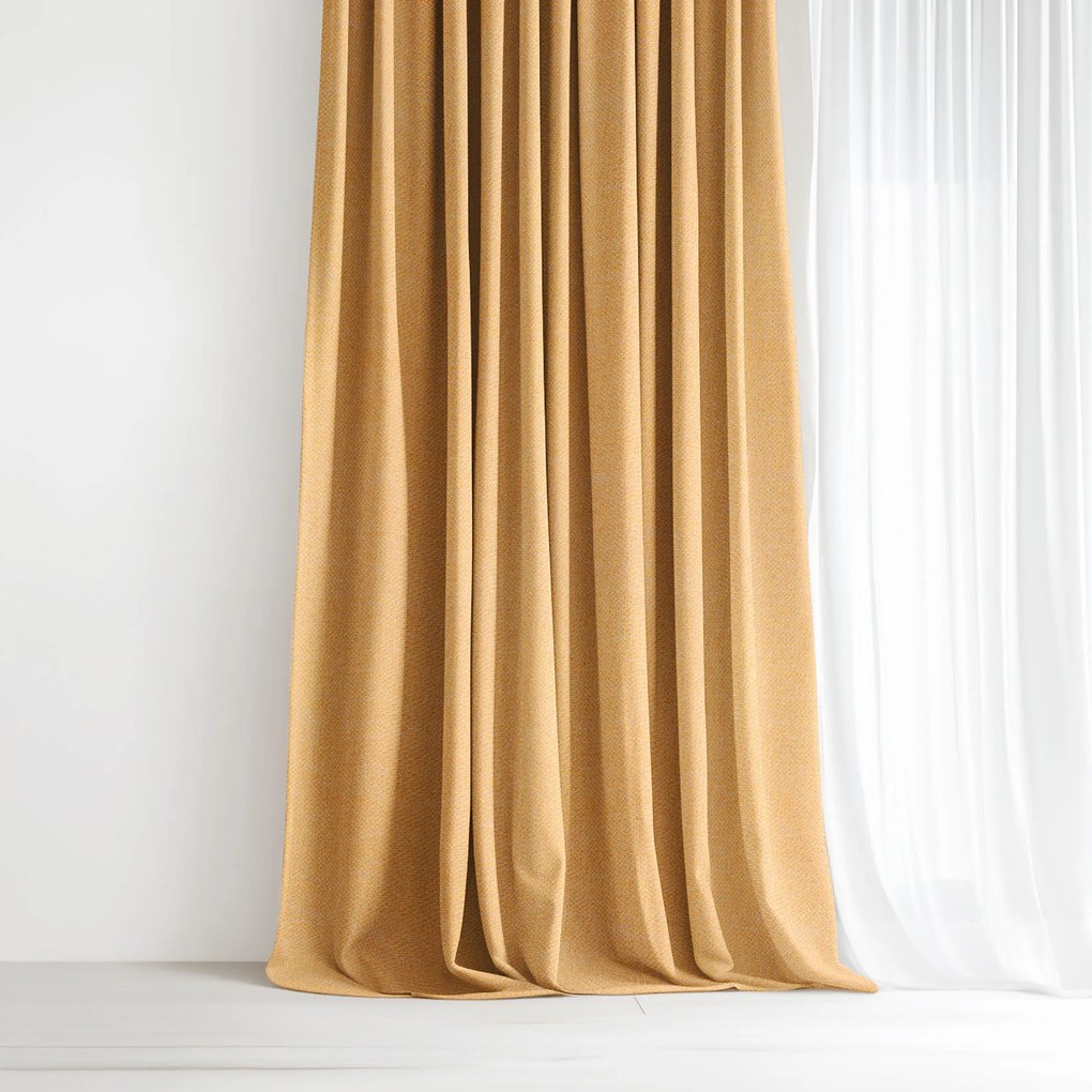 Goldea dekoračný záves peru - zlatý 140x135 cm