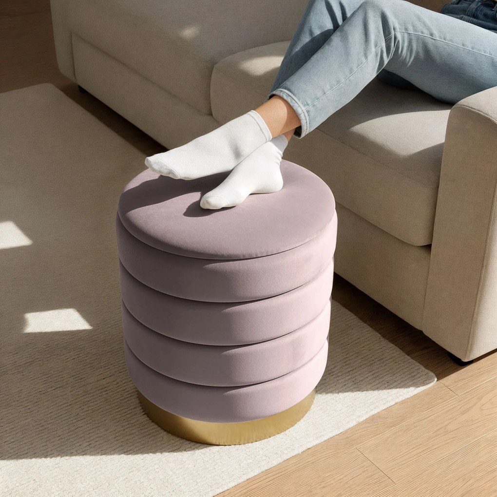 Taburet Luna růžový