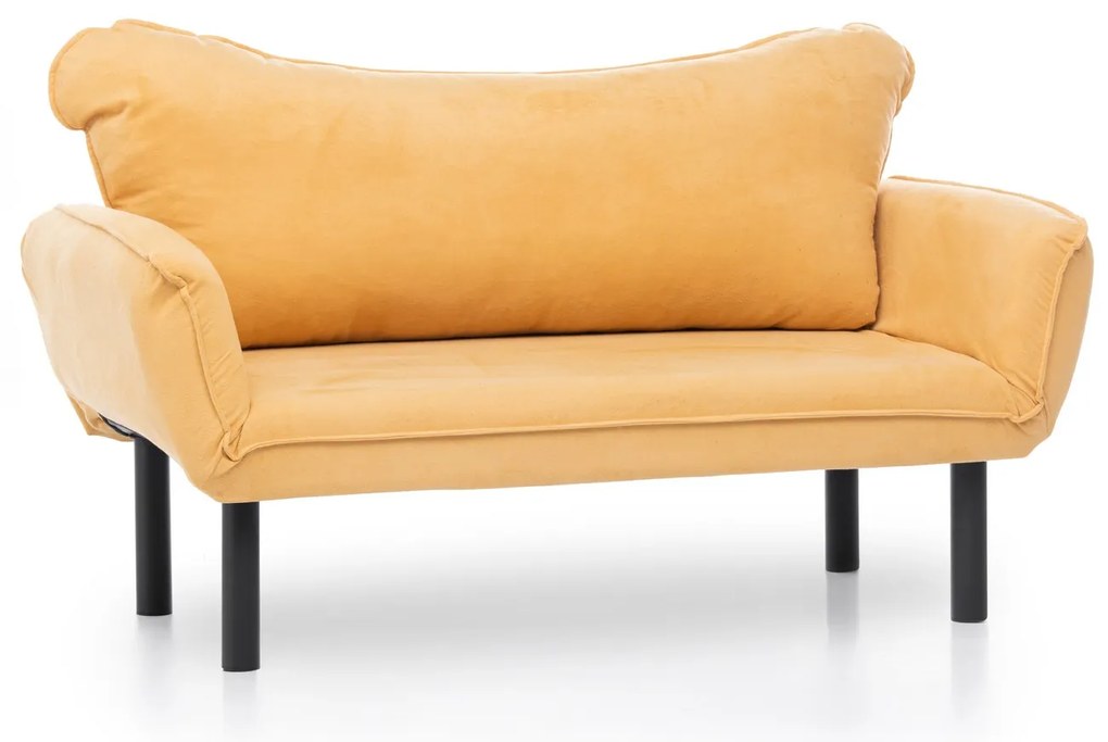 Rozkladacia pohovka dvojsed Chatty (horčicová). Akcia -19%. Vlastná spoľahlivá doprava až k Vám domov. 1062612