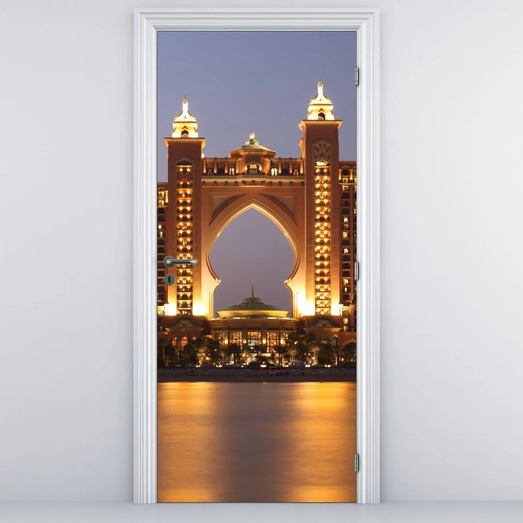 Fototapeta na dvere - Stavba v Dubaji (95x205cm)
