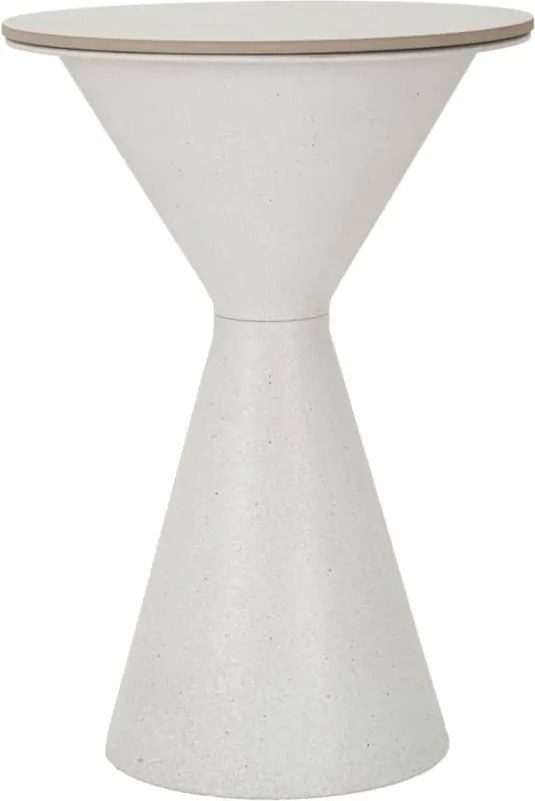 Odkladací stolík Biely 44 cm mramor/biely