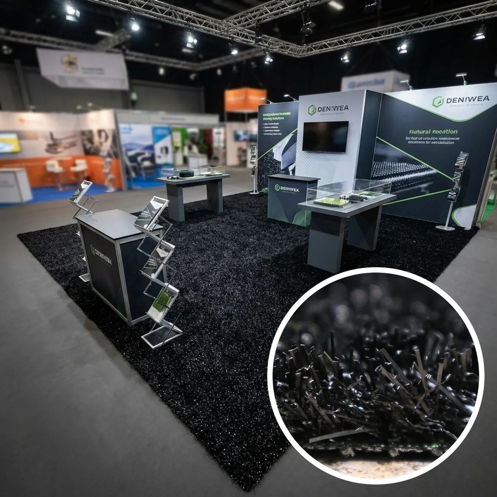 Umelá tráva PartyGrass Black, na mieru, šíře 4m, čierna, Europe Grass