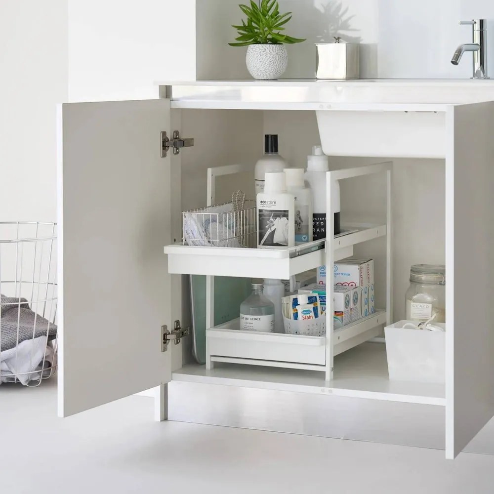 Biela kovová prídavná polička 30x42 cm Tower – YAMAZAKI