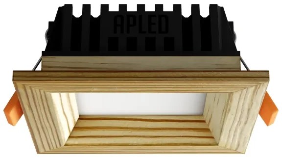 APLED - LED Podhľadové SQUARE WOODLINE LED/3W/230V 3000K 9x9 cm borovica masív